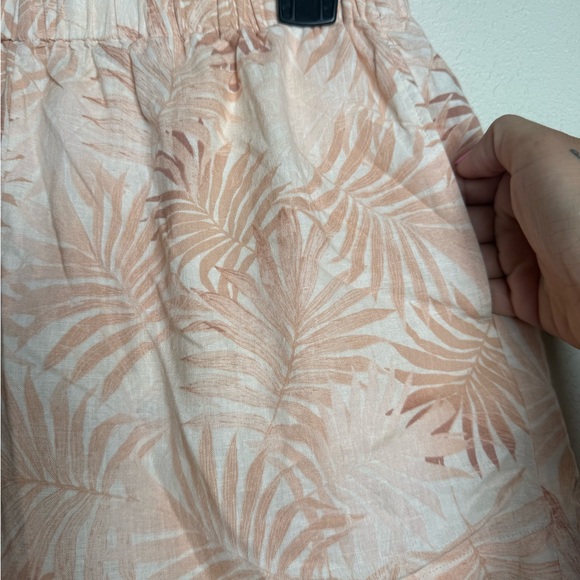 Faherty Women Size Small Paradise Cove Peach Palms Linen Shorts New - Picture 2 of 8